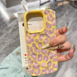 เคสไอโฟน17 สำหรับ IPhone 15 11 16 13 14 12 Pro Max XR X XS MAX 15 16 14 6 6S Plus เคสลายเสือดาวหวานๆ ของแบรนด์สุดเทรนดี้