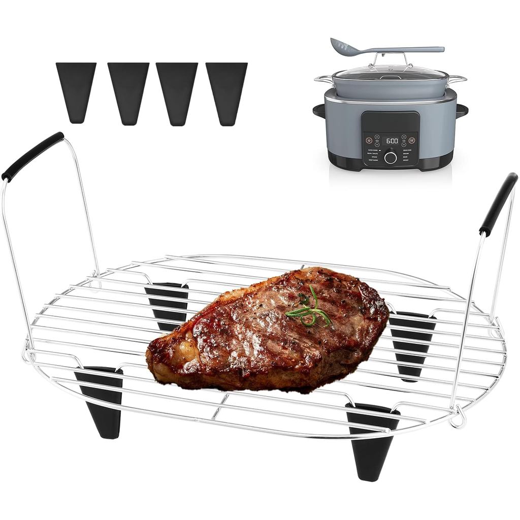 Roast and Steamer Rack ใช้งานร่วมกับ Ninja Foodi Posible Cooker Pro 8.5 Quart MC1000, MC1001, MC1010