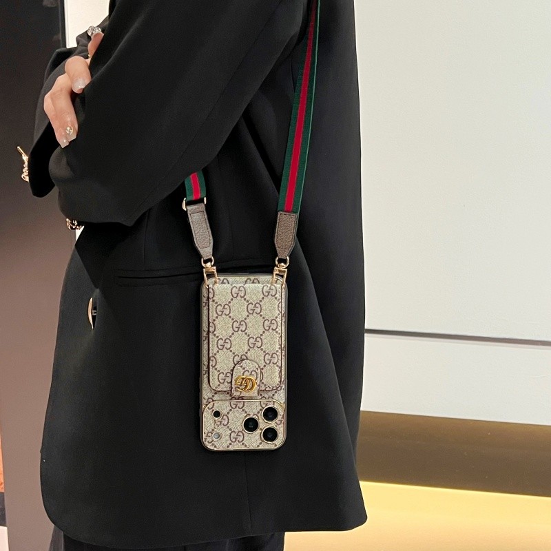 เชือกเส้นเล็กCrossbodyหนังผู้ถือบัตรเคสโทรศัพท์สําหรับIPho รูปที่ 8