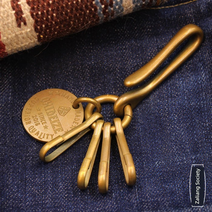 Zaliang Society พวงกุญแจใหม่ retro hand made brasskk111.th20251219175850