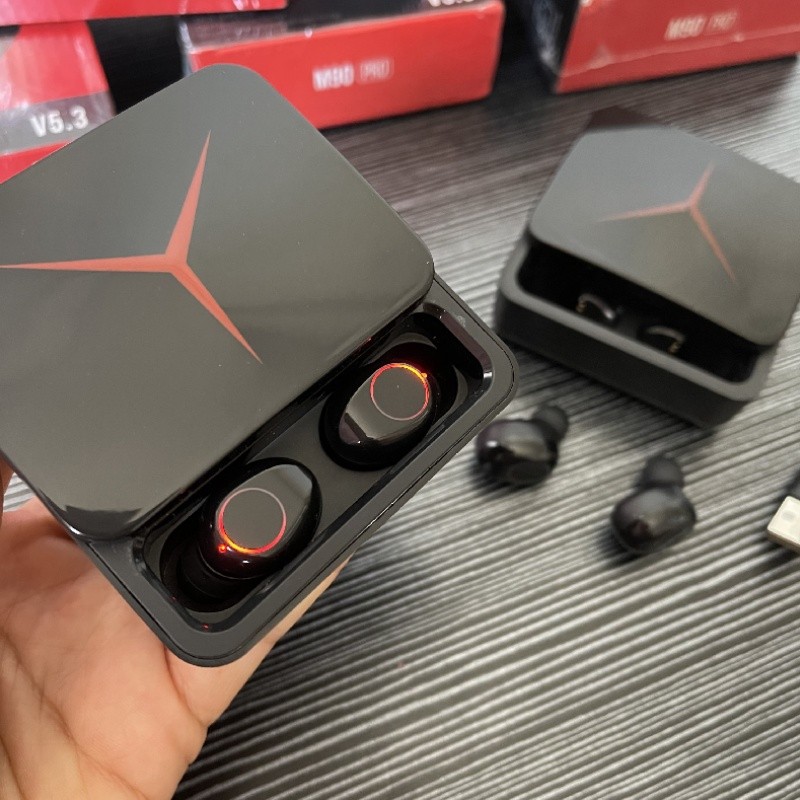 M90 Pro TWS หูฟังบลูทูธหูฟังไร้สายชุดหูฟังสเตอริโอระบบควบคุมแบบสัมผัสพร้อมไมโครโฟน