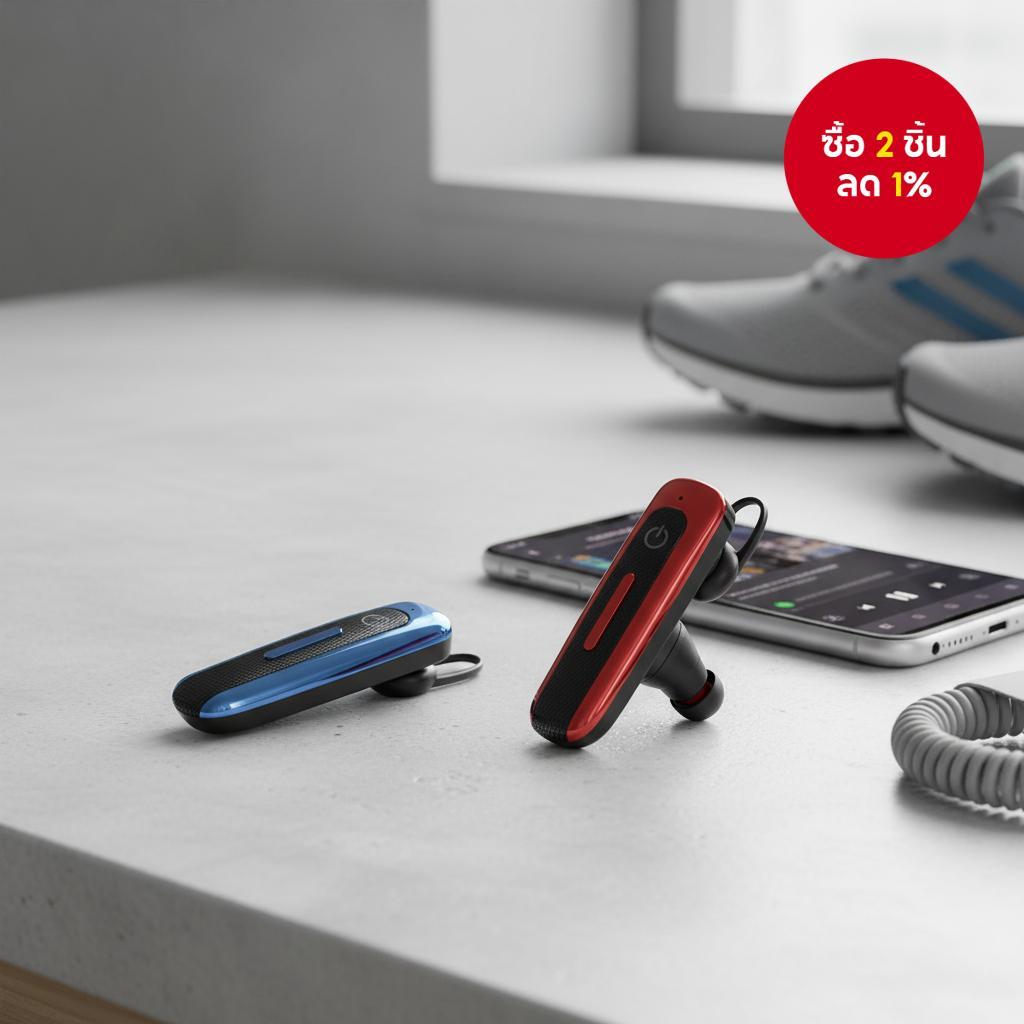 หูฟังบลูทูธไร้สาย E1 Bluetooth 20H แฮนด์ฟรีเอียร์บัดหูเดียวพร้อมไมโครโฟน หูฟังสําหรับธุรกิจคุณภาพสํา