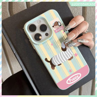For iPhone 11 16 15 Pro Max 13 14 12 XR X XS Max 15 Plus 16promax 15promax เคสมือถือ Silicone TPU dachshund เคสทรศัพท์