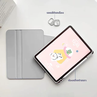 เคสฝาพับอัปเกรดใหม่ หมุนได้ 360° สำหรับ Samsung Tab A9 A11+ S9 S9FE S9FE+ S10 FE S6 S10 Lite มีแถบสแกน