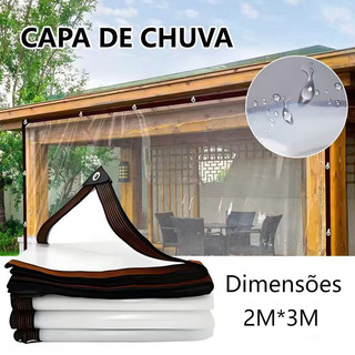 Lona Transparente Anti-UV e Impermeável - Cobertura Durável para Proteção Solar de Jardins e Móveis