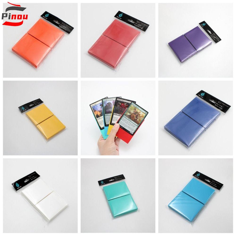 PINOU Trading Card Sleeve, Matte 66x91mm Yugioh Card Holder, Magical Cover 100PCS Penny สีของเล่นของขวัญ