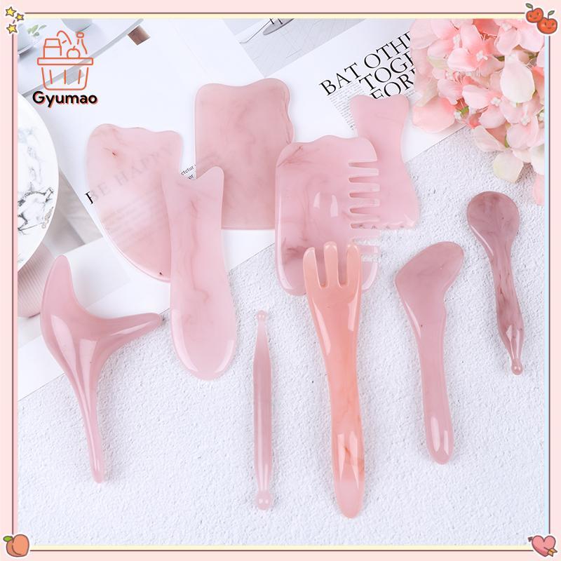 mGUMO หยกธรรมชาติ GuaSha Massage Face Tool Gua Sha Board รูปที่ 3