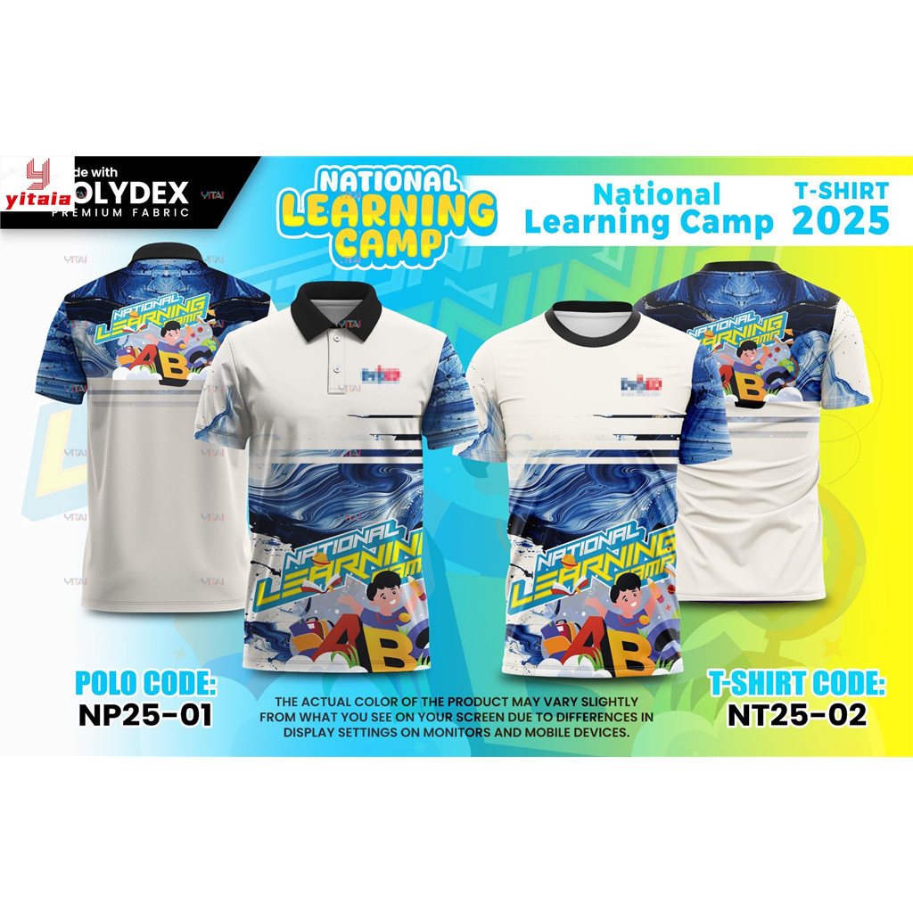 Ready Stock2025 NATIONAL LEARNING CAMP NLC FULL SUBLIMATION T-SHIRT POLO SHIRT