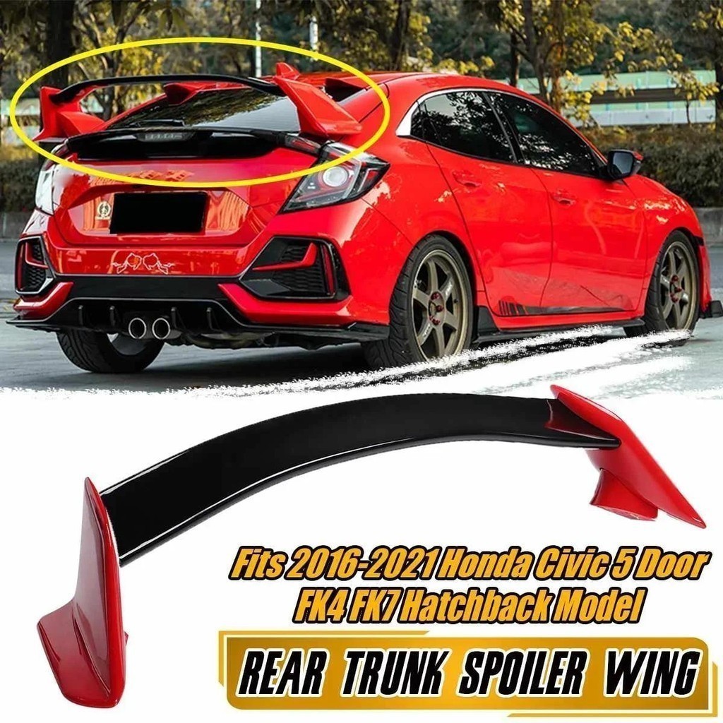 FK4 FK7 รถด้านหลังสปอยเลอร์ Wing Extension สําหรับ Honda Civic 5 ประตู FK4 FK7 Hatchback 2016-2021 ด