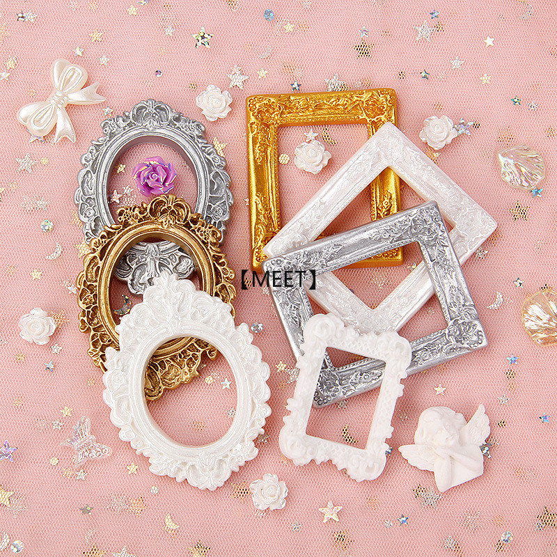 【MEET】11#-30# 1pc เทรนด์กรอบพิพิธภัณฑ์ขนาดเล็ก กรอบรูปแบบเรโตร้ DIY เครื่องประดับเรซิน วัสดุทำด้วยมือ