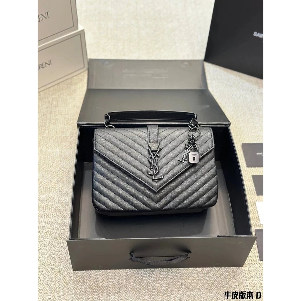 กระเป๋าSaintLaurentสไตล์ENVELOPEสำหรับผู้หญิง พร้อมสายโซ่ แบบไหล่และメッセンเจอร์