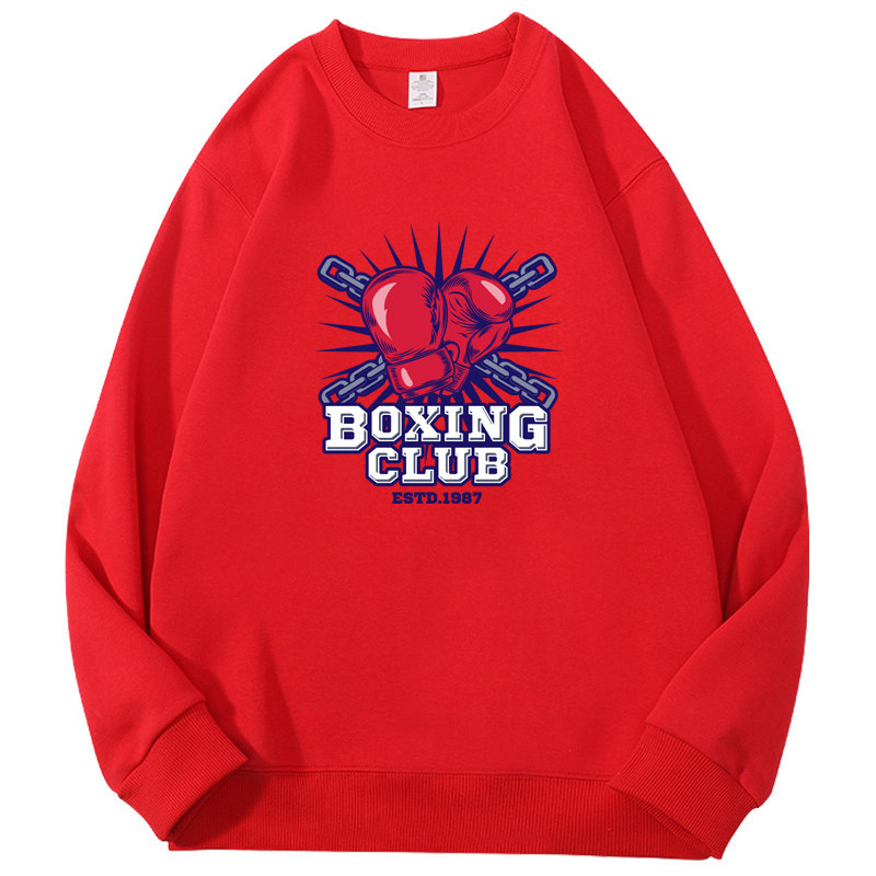 hoodie รอบคอสำหรับผู้ชายและผู้หญิง ทำจากผ้าฝ้ายคุณภาพสูง สไตล์ UFC และ Tyson Boxing