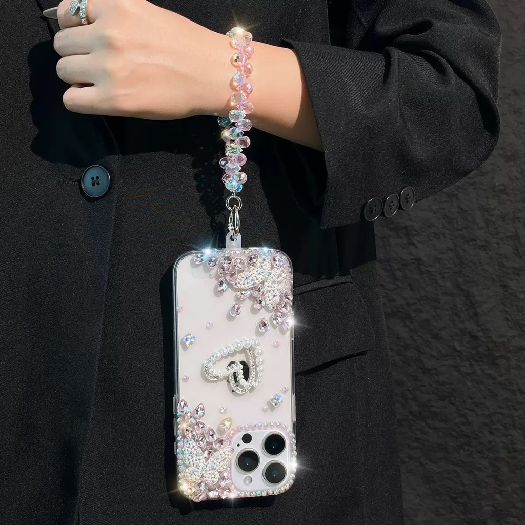 เคสโทรศัพท์สําหรับ OPPO Reno 15F Max Plus 15 14F 14 13 13F 12 12F 11 10 8T 7Z 8 Pro 4G 5G Rhinestone สร้อยข้อมือลูกปัดสั้นนุ่มกันกระแทกปกหลัง - รูปที่ 6