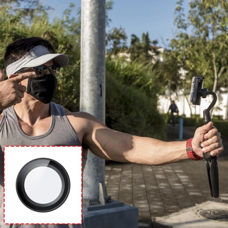 QUIM AntiScratch กระจกนิรภัยสําหรับ GO3 GO3S กล้องเลนส์โปร่งใส 90Percent Light Transmission ป้องกัน