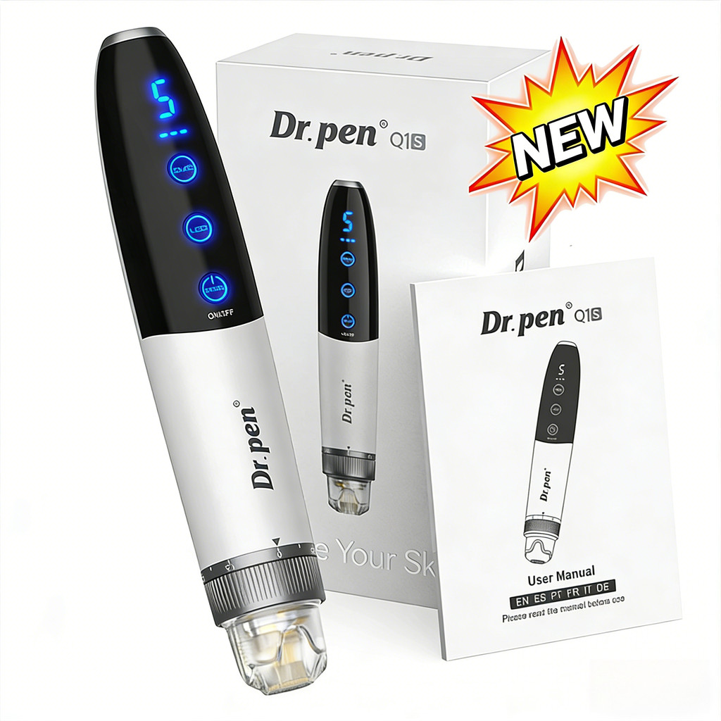 ใหม่ Dr Pen Q1S พร้อม EMS สําหรับความงามบนใบหน้าและการเจริญเติบโตของเส้นผมปากกาความงาม