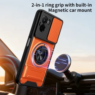 สําหรับ Xiaomi Poco M7 M6 M8 Pro M8Pro 2025 เคสโทรศัพท์กล้องเลนส์เลื่อนหน้าต่างผู้ถือปลอก PocoM7 Pro X7 Pro X6 X6Pro PocoX7Pro แหวนแม่เหล็กวงเล็บคู่กันกระแทกปกหลัง