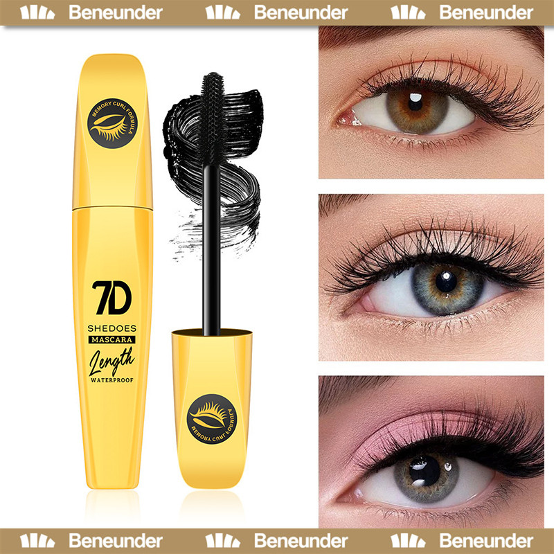 SHEDOES 7d Volumizing Thick Curling Mascara สีดํากันน ้ ํา Non-Smudge Long Mascara