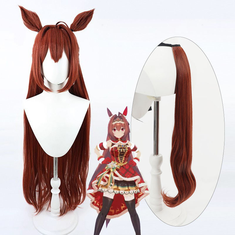 Uma Musume Pretty Derby Daiwa Scarlet Cosplay Wig Christmas Card Style Long Hair Version