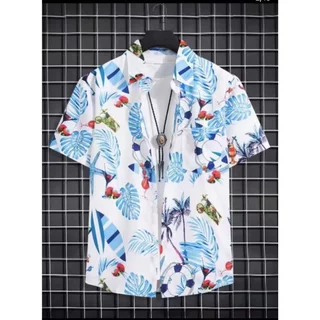 เสื้อฮาวาย สินค้ามาใหม่ hawaii สำหรับผู้ชาย ผ้านิ่มขึ้น สไตล์เกาหลีมาแรงฮาวายสไตล์เกาหลีเสื้อเชิ้ตแนวเกาหลีพร้อมส่ง