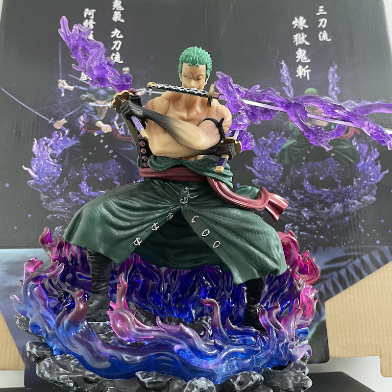 One Piece Demon Cry Asura Zoro เปลวไฟผลสามดาบ Asura Yan Magic Effect ชุดตกแต่ง DQB251229