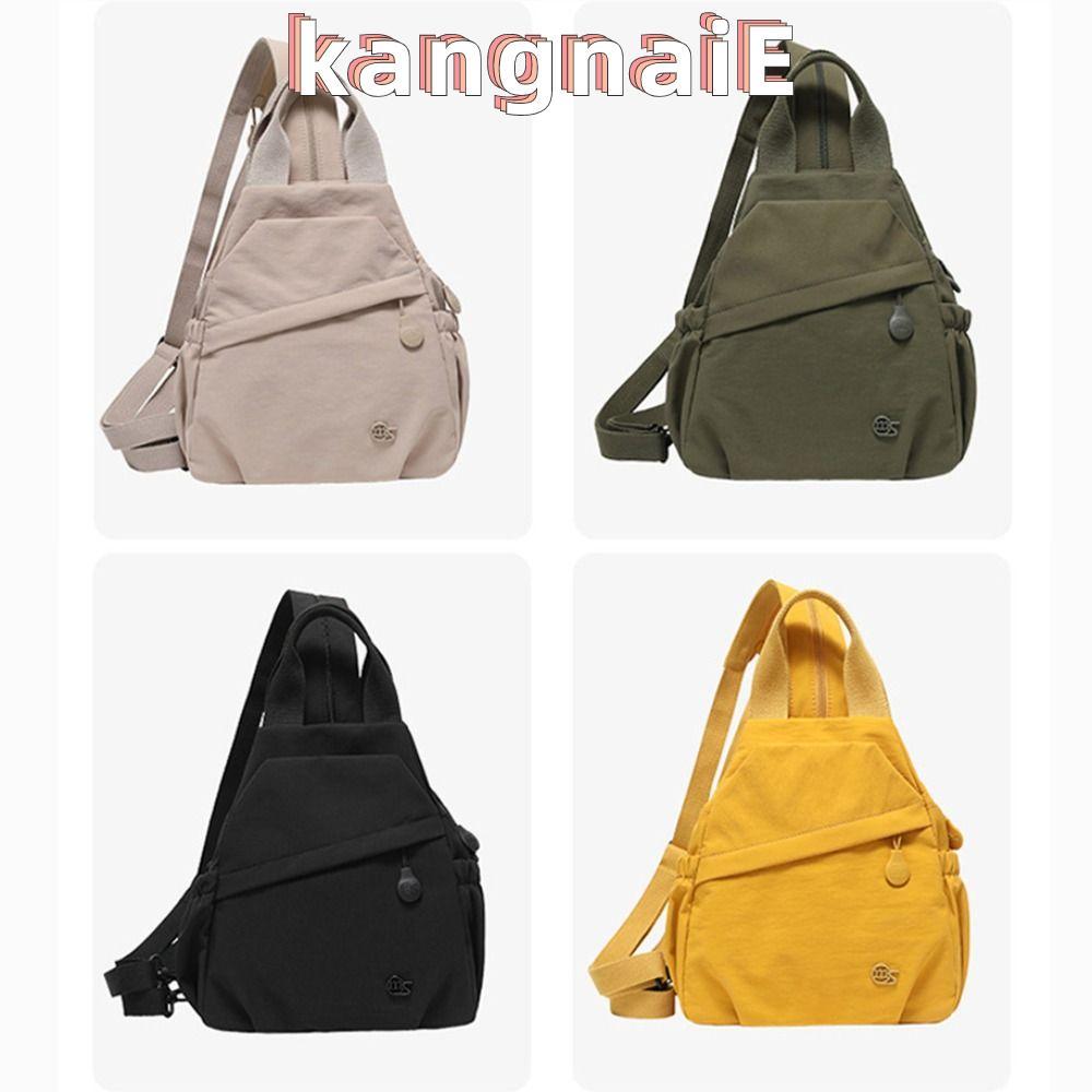 KANGNAI กระเป๋าเป้สะพายหลังลําลองผู้หญิง, กระเป๋าคาดหน้าอกอเนกประสงค์อเนกประสงค์มัลติฟังก์ชั่น, กระเป๋าสะพายผ้าไนลอนซิปความจุขนาดใหญ่ใช้ทุกวัน