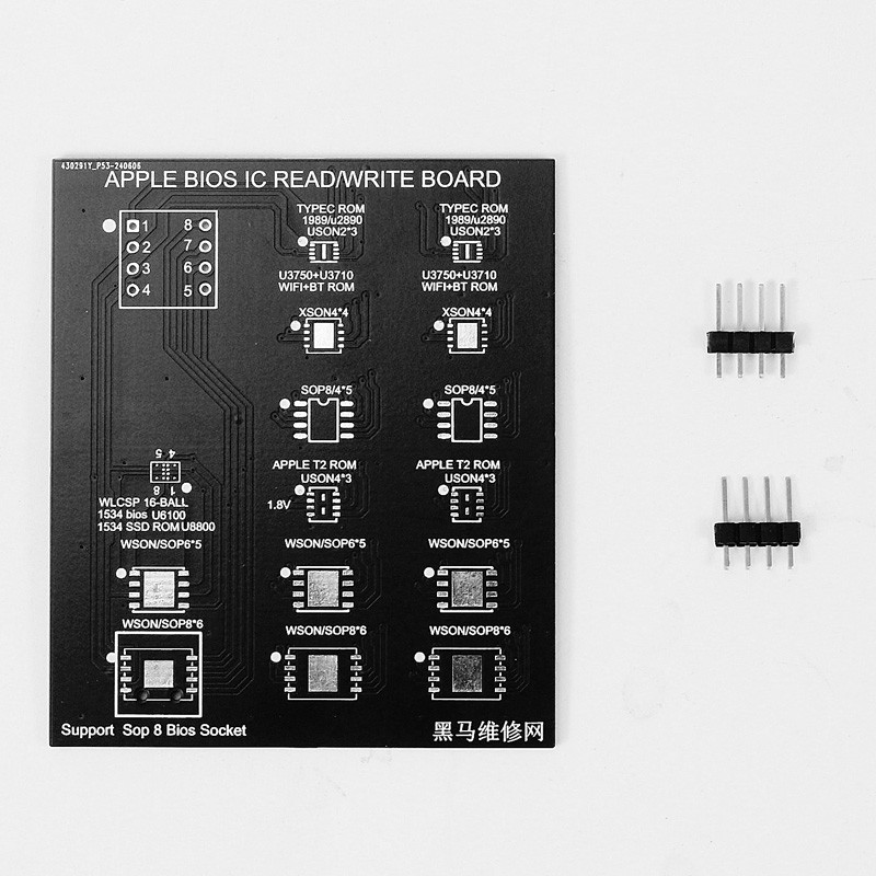 BIOS Read-Write Burning Socket Adapter Board สําหรับ AppleT2 Rom Serial Number Modification