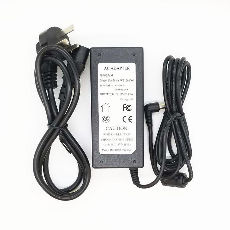 อะแดปเตอร์และสายไฟ 12V3A สำหรับมอนิเตอร์ TCL T24M6C/AOC 1230