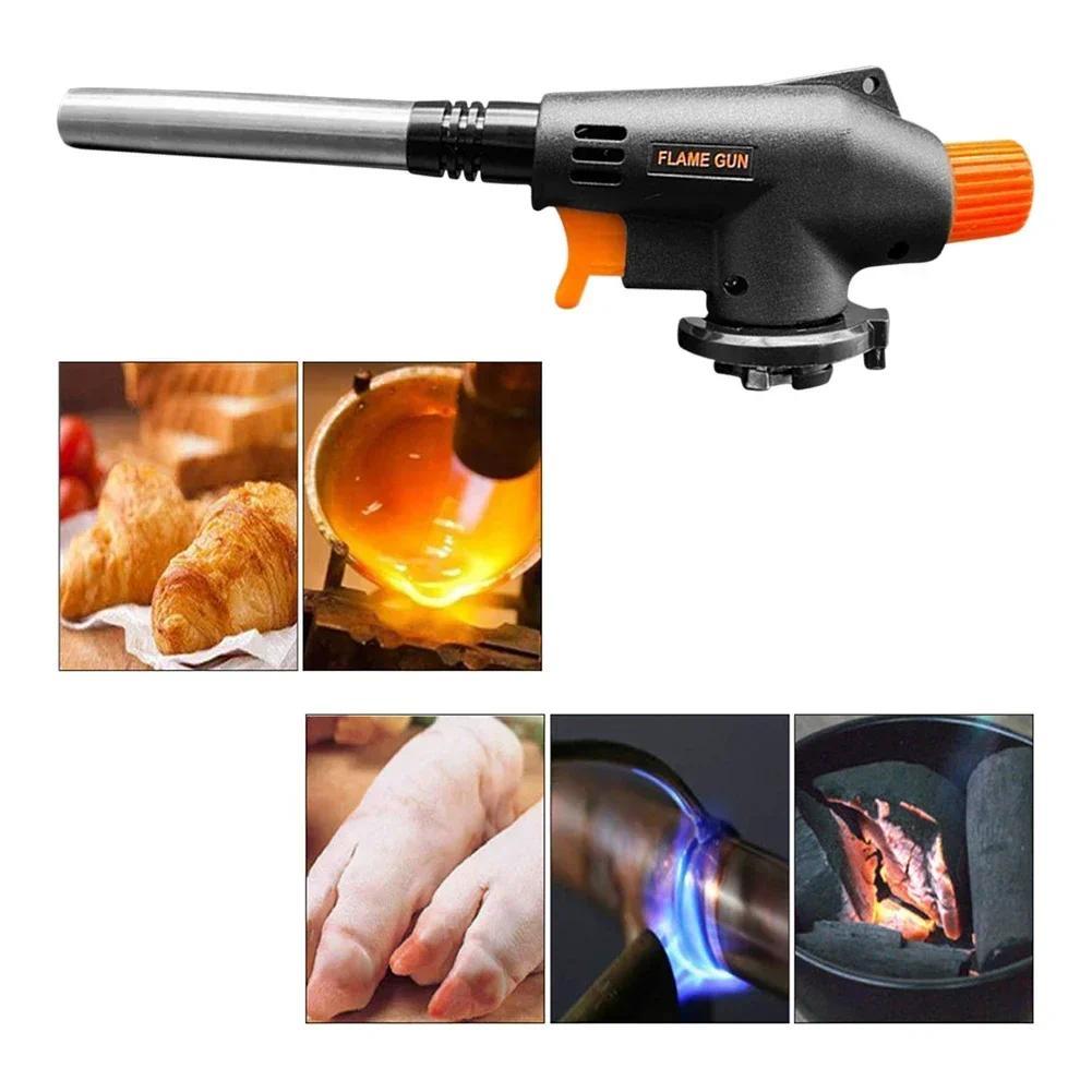 Welding Gas Burner Flame Torch Gas Torch Ignition BBQ Cooking Camping Ignition Flamethrower Outdoor 