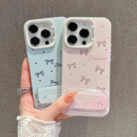 เคสโทรศัพท์ลายจุดและโบว์ ใช้ได้กับ iPhone 17/16/15/14ProMax/12/13/11,X/XSMax/XR,7/8Plus กันกระแทก รหัสสินค้า ZTMSCY0516