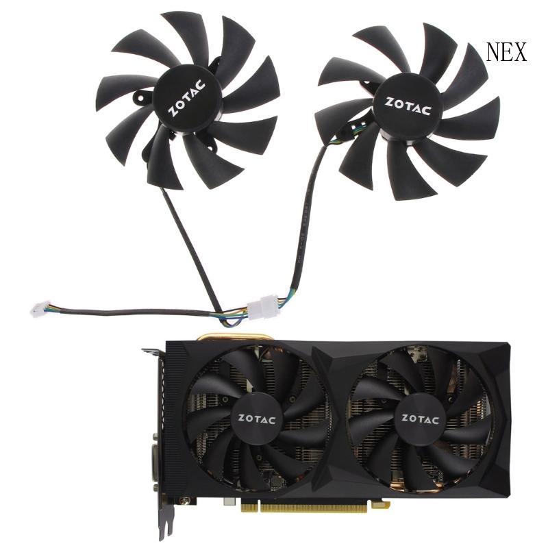 NEX 1 2PC 12V 4Pin 0 35AGraphics การ์ดพัดลมวิดีโอระบายความร้อนสําหรับ Zotac RTX2060 SUPER