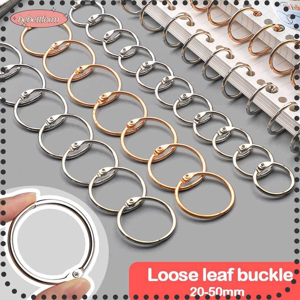 BEBETTKISS Binder Ring, 20/30/40/50 มม. อุปกรณ์สํานักงาน Loose-leaf Ring Clip การ์ด