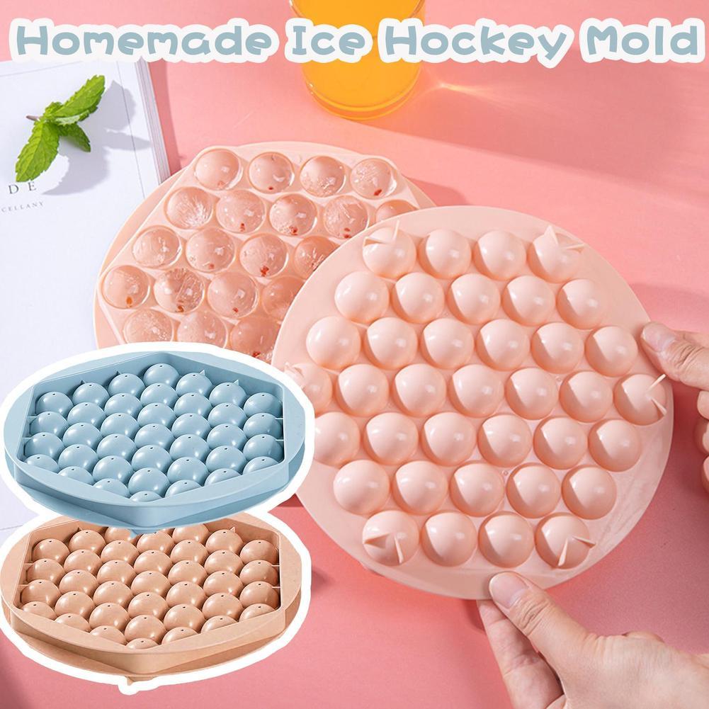 37grid ICE Cube แม่พิมพ์ ICE Ball ถาดน้ําแข็งพลาสติกกล่องน้ําแข็งกดน้ําแข็งเก็บอาหารรอบในครัวเรือน W