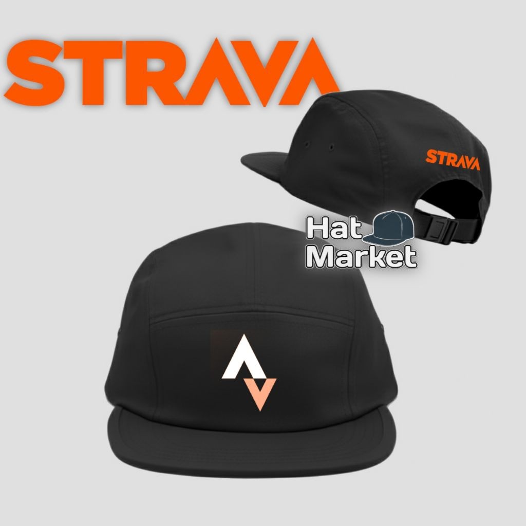 Strava Marathon 5 Panel Hat - Five Panel Cycling Running Hat - Unisex Cycling Caps