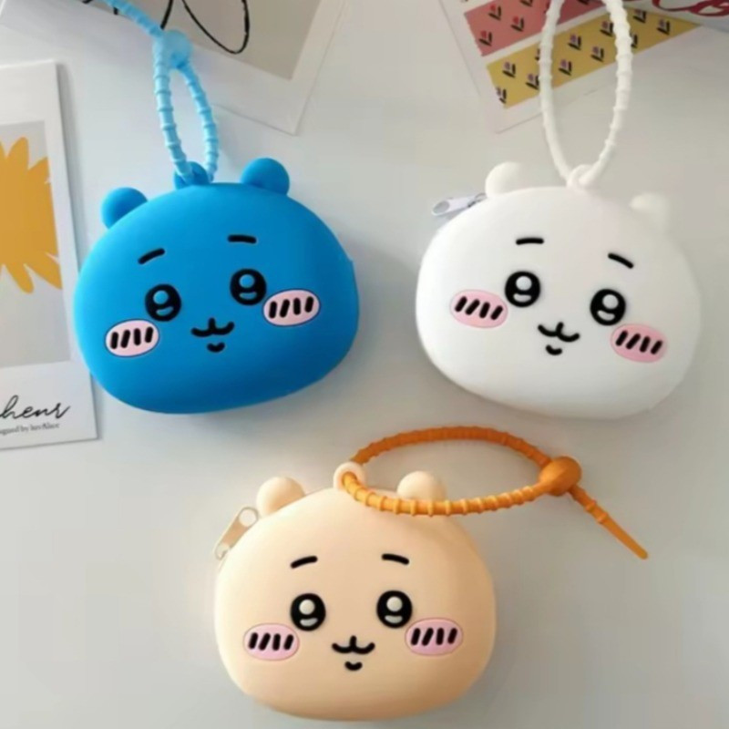 Chikawa Chai Bowl Rabbit Silicone Wallet Cartoon Mini Portable Pendant Keychain Wallet