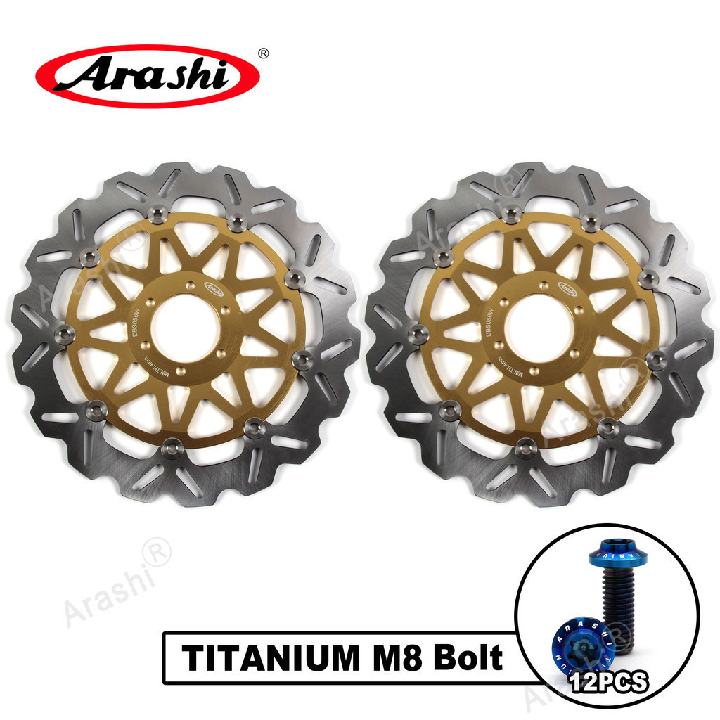 Arashi CNC Full Floating Front เบรคดิสก์โรเตอร์สําหรับ DUCATI MONSTER / SPORT 800 2003 2004 / SS SUP