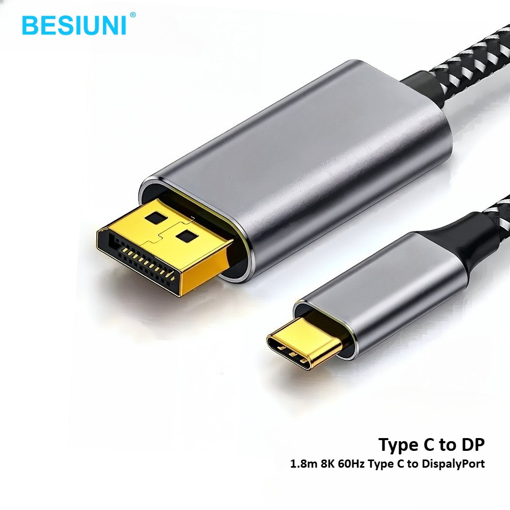สาย USB-C to DP DisplayPort รองรับ 8K 60Hz, 4K 120Hz, 2K 240Hz สําหรับแล็ปท็อปแท็บเล็ต