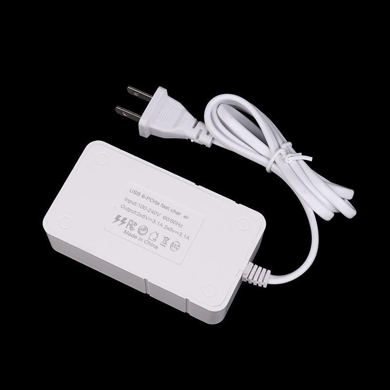 1ชิ้นปลั๊ก US 6พอร์ตที่ชาร์จ USB หลายพอร์ต35W PD Type-C โทรศัพท์มือถือชาร์จเร็วอะแดปเตอร์ USB ฮับ ราคา ถูกที่สุด ดีลบีเคเค แกลเลอรีภาพที่ 4