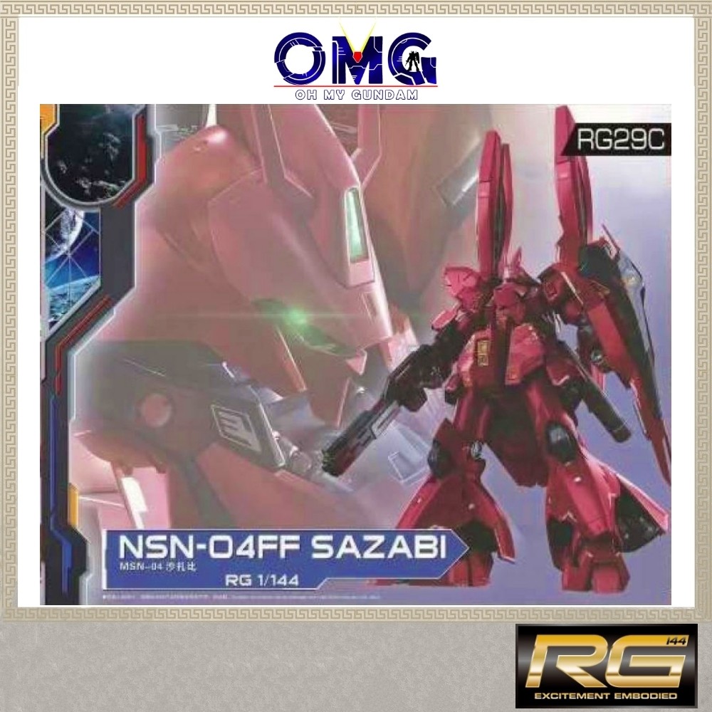 No ยี่ห้อ RG 1/144 NSN-04FF Sazabi RG29C RG Sazabi พร้อมกรวยฮอร์นคู่ชุดรุ่นชุด Plamo OMG
