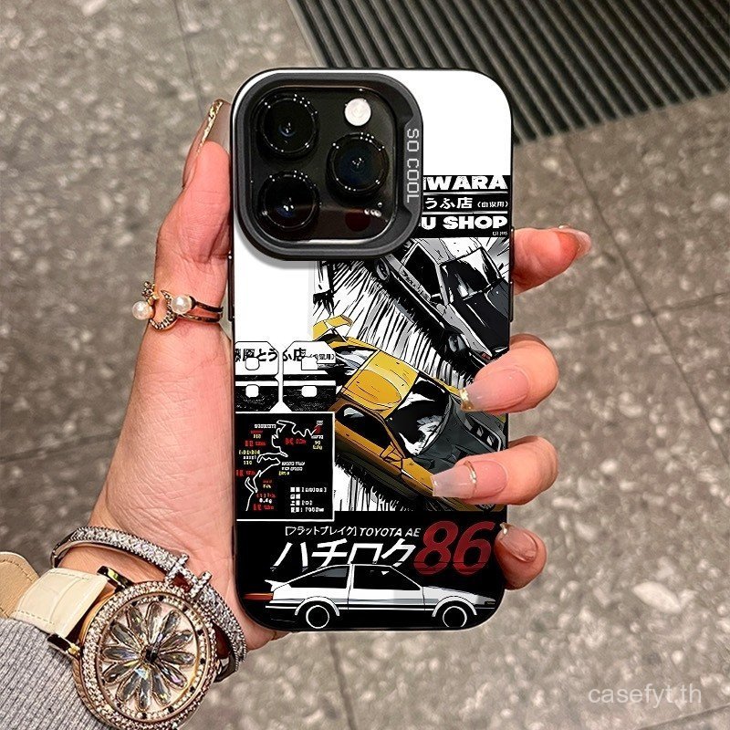 เคสโทรศัพท์ยืดหยุ่นอินเทรนด์อะนิเมะรถสปอร์ต AE86 เหมาะสําหรับ iPhone 16promax 16 15 14 promax 13promax 12pro 11promax 15Pro 17promax กันกระแทกป้องกันกรณี