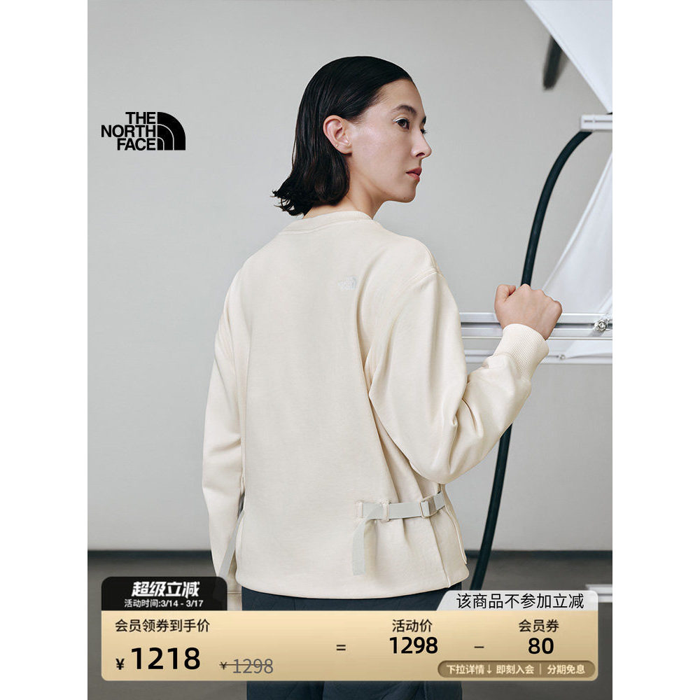 North UE Designer เสื้อกันหนาวผู้หญิงผ้าฝ้ายแท้รอบคอสบายกลางแจ้งฤดูใบไม้ร่วงฤดูหนาว TheNorthFace|8E2