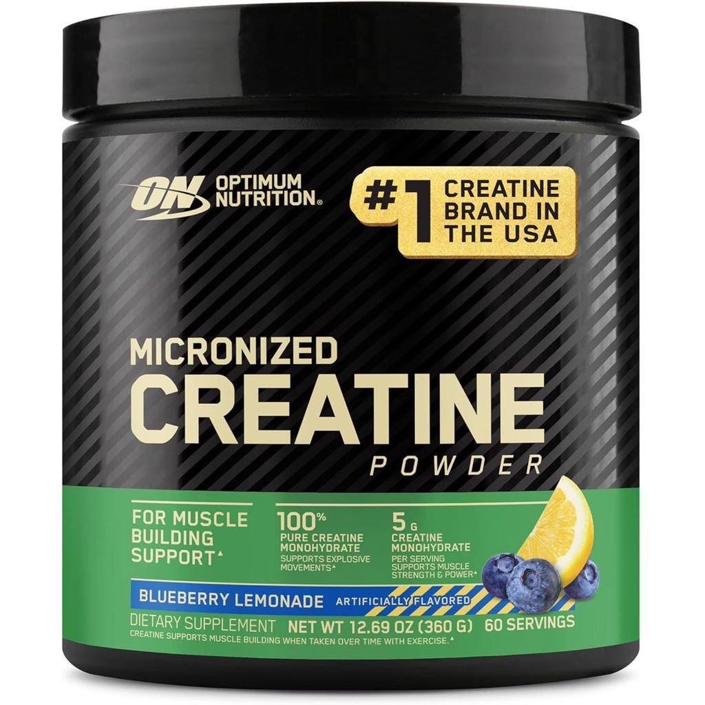 Optimum Nutrition Micronized Creatine Monohydrate Powder, Blueberry Lemonade Creatine, 60 เสิร์ฟ, 36