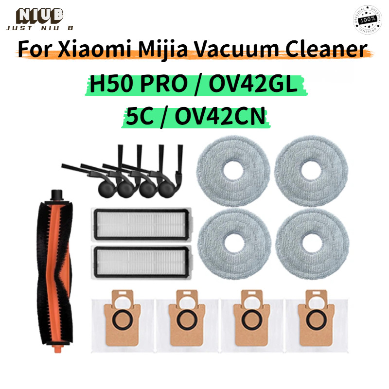 สําหรับ Xiaomi H50 PRO / OV42GL / 5C /OV42CN เครื่องดูดฝุ่นอุปกรณ์เสริมแปรง HEPA Filter Mop ถุงเก็บฝุ่นอะไหล่