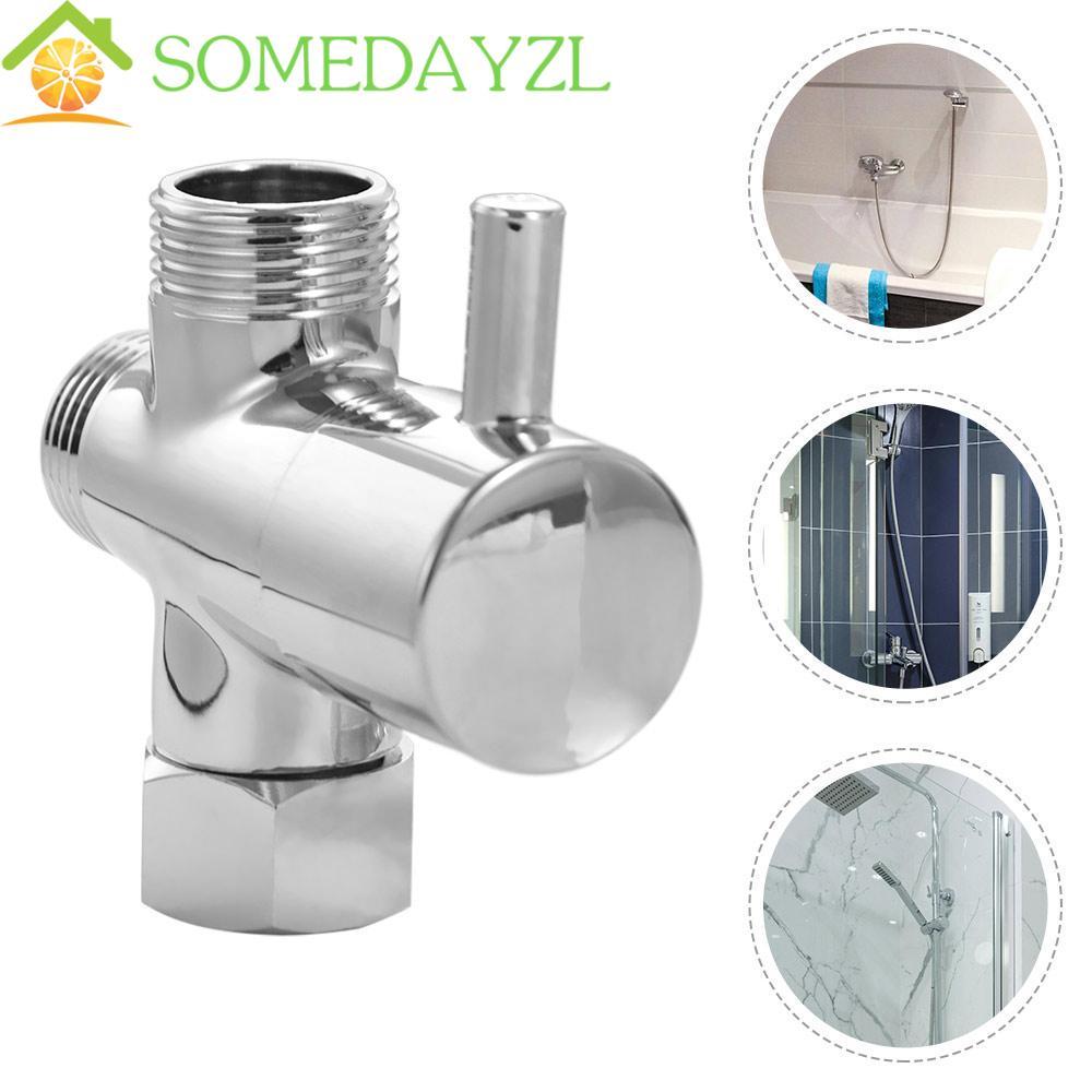 SOMEDAYZL 3 Way Shower Head Diverter Valve, T-adapter ทองเหลือง 3 Way Switch Faucet วาล์ว, เครื่องมื