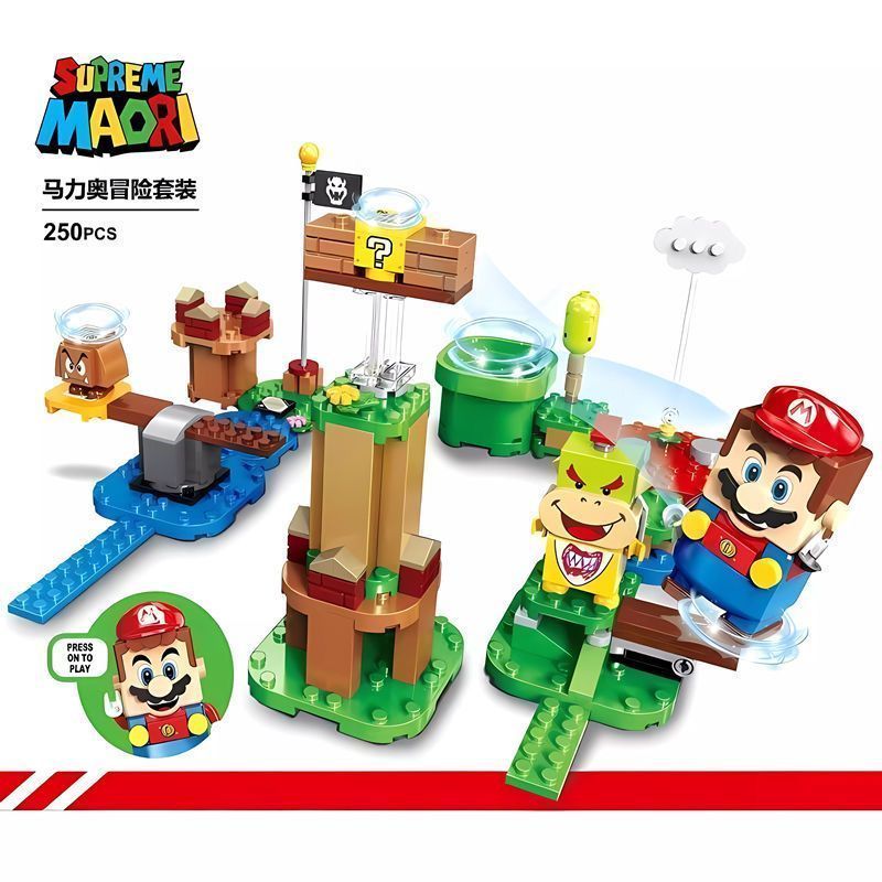 ใช้งานร่วมกับเลโก้บล็อกตัวต่อ Super Mario 71360 Mario Adventure Starter ชุดประกอบของเล่นเพื่อการศึกษ