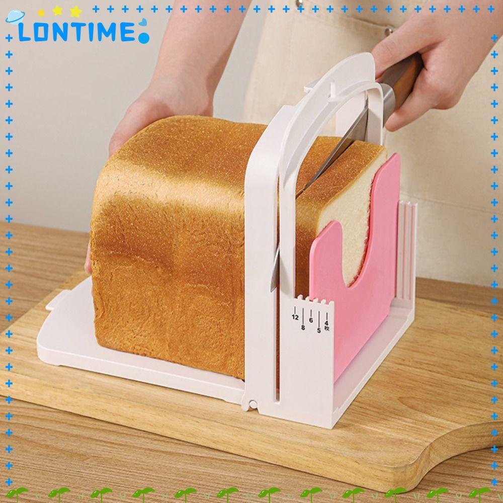 LONTIME Toast Loaf Slicing|การอบ ขาตั้งเครื่องตัดขนมปังขนมปังปิ้ง ทําเอง, เครื่องมือแบบพับได้มัลติฟังก์ชั่นคู่มือการตัดขนมปังแบบโฮมเมด