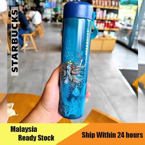 473ml Starbucks Thermos ขวดสแตนเลส กระติกน้ําสูญญากาศ ( Mermaid Series)
