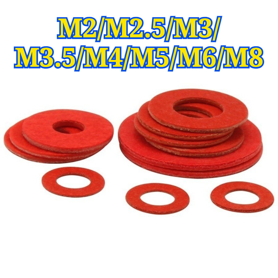 ไนลอน แหวนรองแบนสีแดง| แหวนรอง น็อตสกรู | flat washer nylon plastic screw M2/M2.5/M3/M3.5/M4/M5/M6/M8 QIAOZHI-TH1