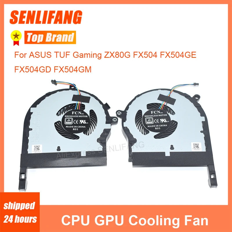 HL แล็ปท็อปใหม่ CPU GPU พัดลมสําหรับ ASUS TUF Gaming ZX80G FX504 FX504GE FX504GD FX504GM Cooler 13NR