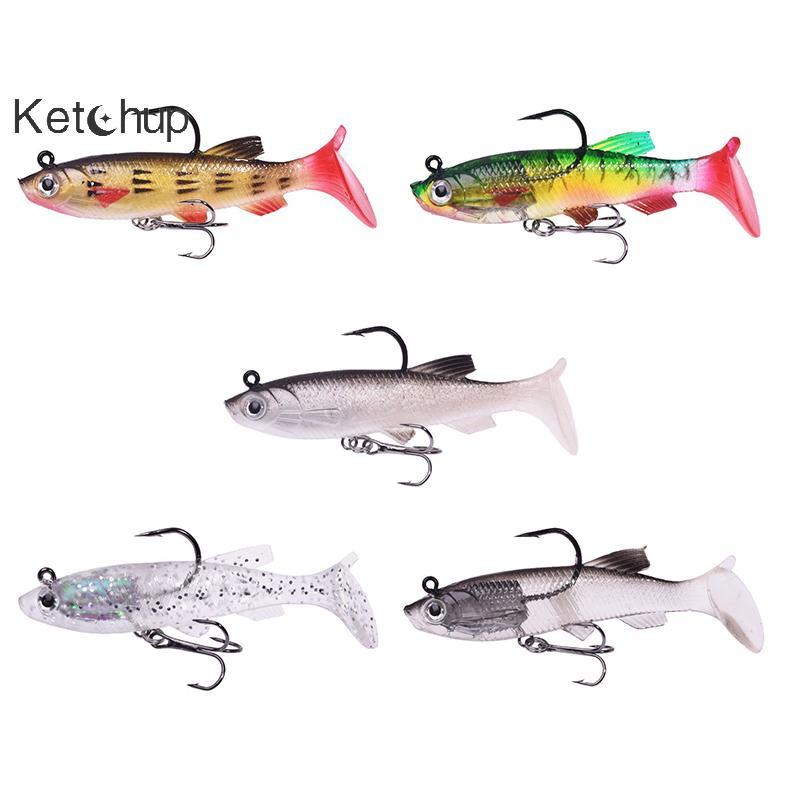 [Kegup-t] T-tail Soft Bait Paage Lead Bait ชุดเหยื่อปลอม 7.5 ซม./12g ตกปลา Coed Mouth Bass Bionic Do