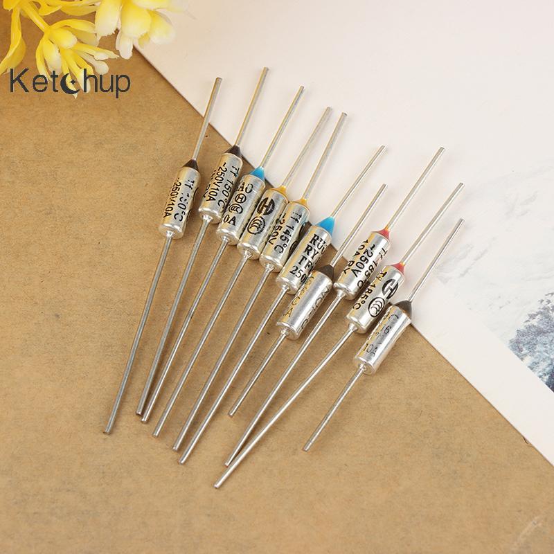 [Ktchup-t] ฟิวส์ความร้อนโลหะ 10 ชิ้น 10A 15A 250V อุณหภูมิ 142 150 172 185 216° สําหรับหม้อหุงข้าวไฟฟ้า
